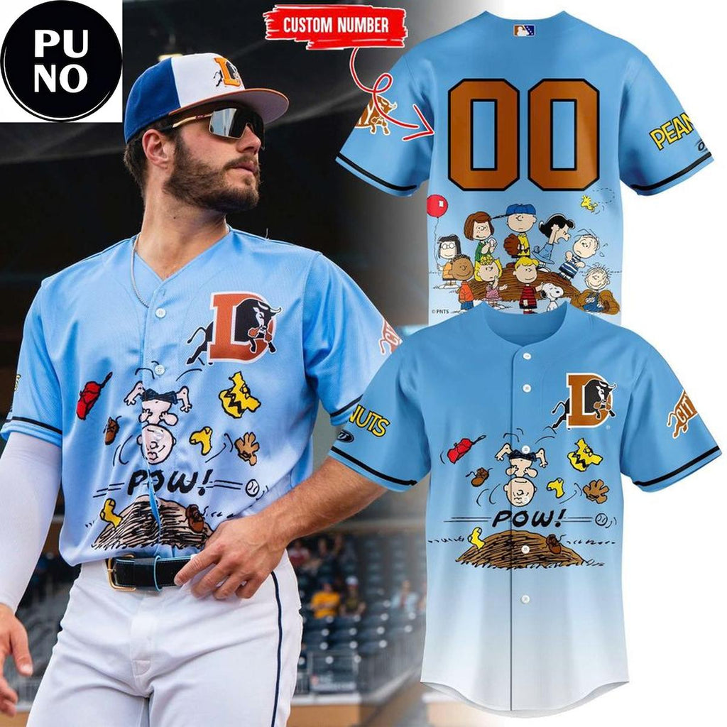 Durham Bulls x Peanuts Night 2026 Personalized Baseball Jersey