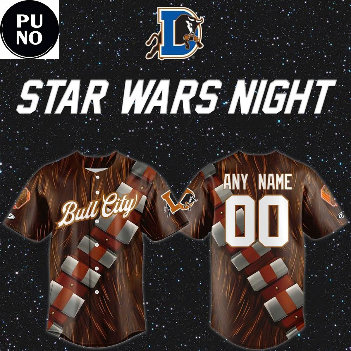 Durham Bulls x Star Wars Night 2026 Personalized Baseball Jersey