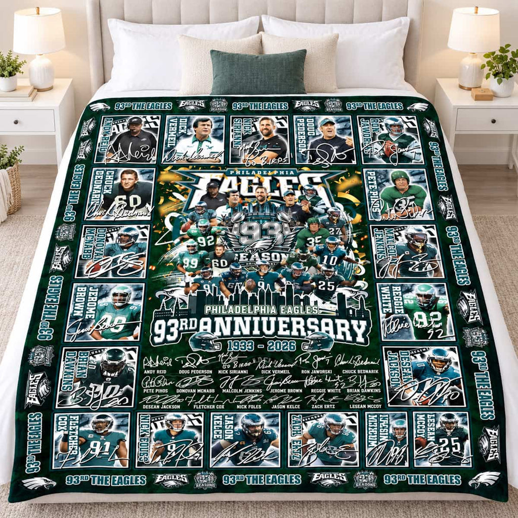 Eagles 93rd Anniversary 1933-2026 Quilt Blanket