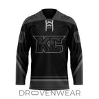 Echl Kansas City Mavericks Personalized 2026-27 Blackout Lace-up Hockey Jersey