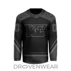 Echl Kansas City Mavericks Personalized 2026-27 Blackout V-shaped Hockey Jersey