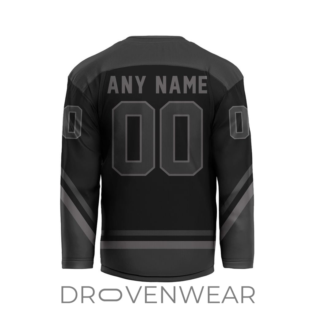 Echl Kansas City Mavericks Personalized 2026-27 Blackout V-shaped Hockey Jersey