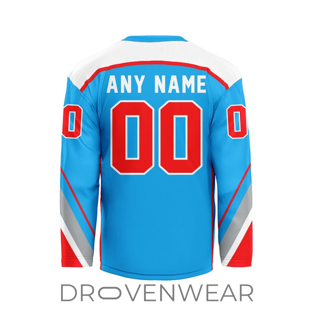Echl Trenton Ironhawks Personalized 2026-27 Blue V-shaped Hockey Jersey