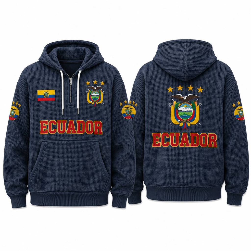 Ecuador World Cup 2026 Waffle Quarter Zip Hoodie