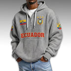 Ecuador World Cup 2026 Waffle Quarter Zip Hoodie