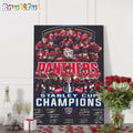 Florida Panthers 2023 2024 Finals Stanley Cup Champions Team Player Signature Poster Canvas