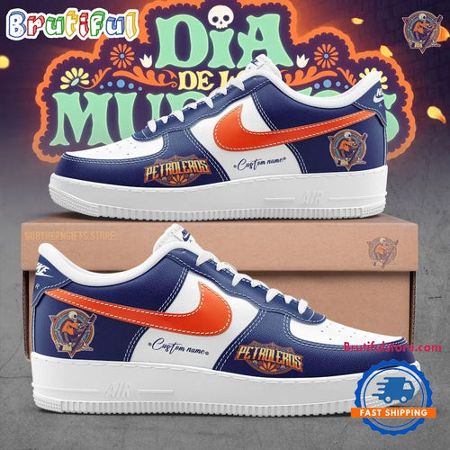 Edmonton Oilers Our Inaugural Dia De Los Muertos Day Of The Dead Air Force 1 Sneaker Shoes