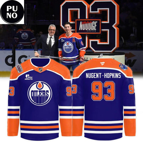 Edmonton Oilers x Ryan Nugent-Hopkins 1000th Games Hockey Jersey