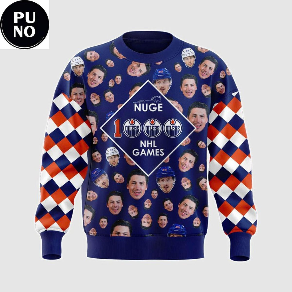Edmonton Oilers x Ryan Nugent-Hopkins 1000th Games Hoodie Shirt