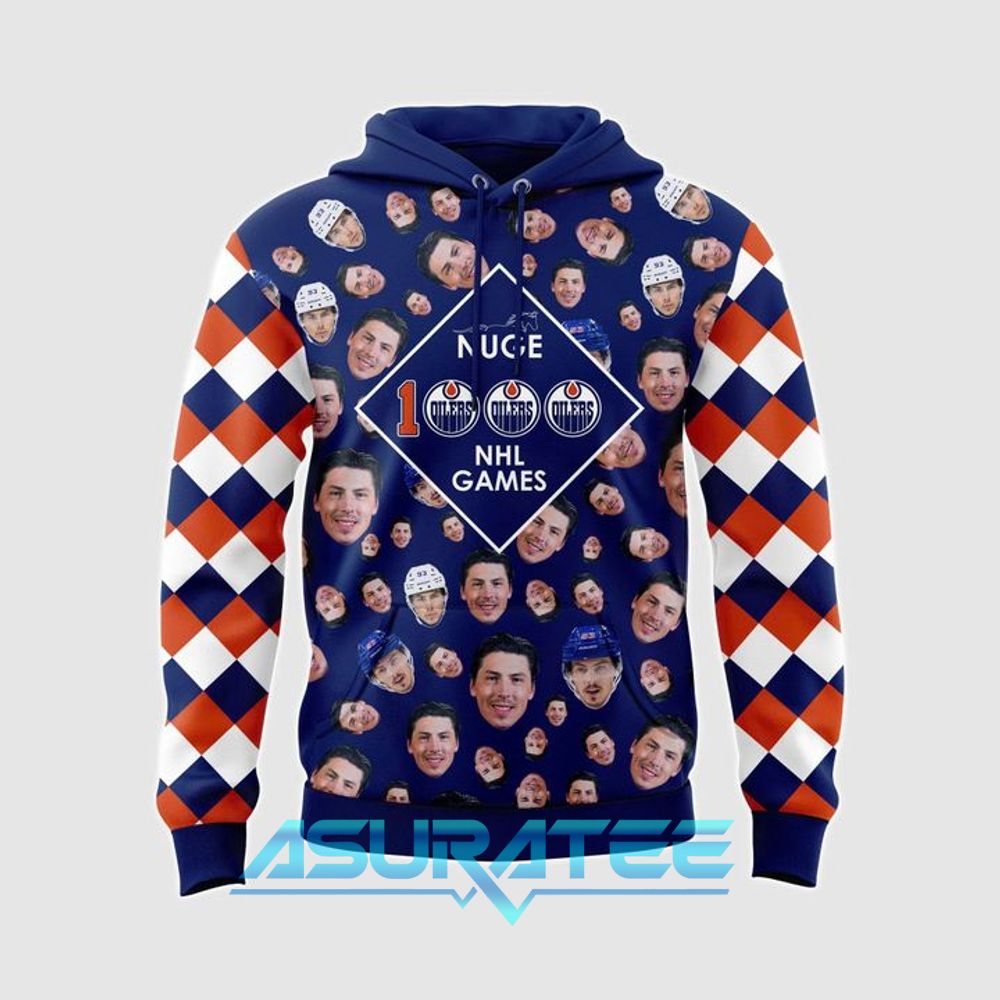 Edmonton Oilers x Ryan Nugent-Hopkins 1000th NHL Hoodie, Cap