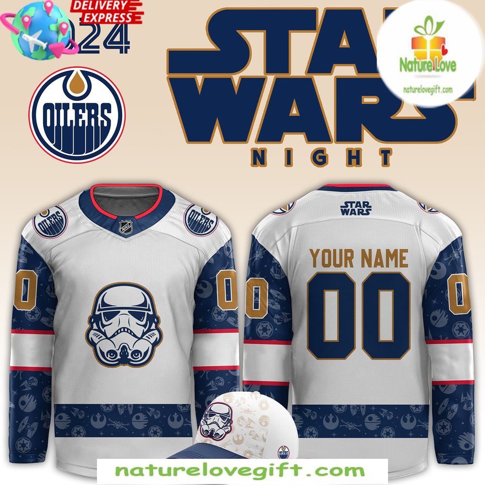 Edmonton Oilers Star Wars Night 2026 Hockey Jersey Custom