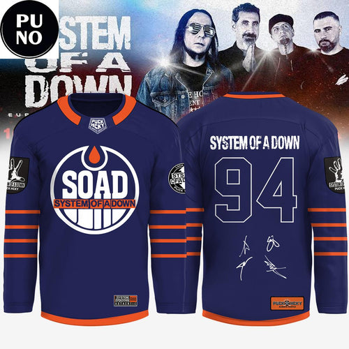 Edmonton Oilers x System of a Down EU/UK Stadium Tour 2026 Personalized Hockey Jersey