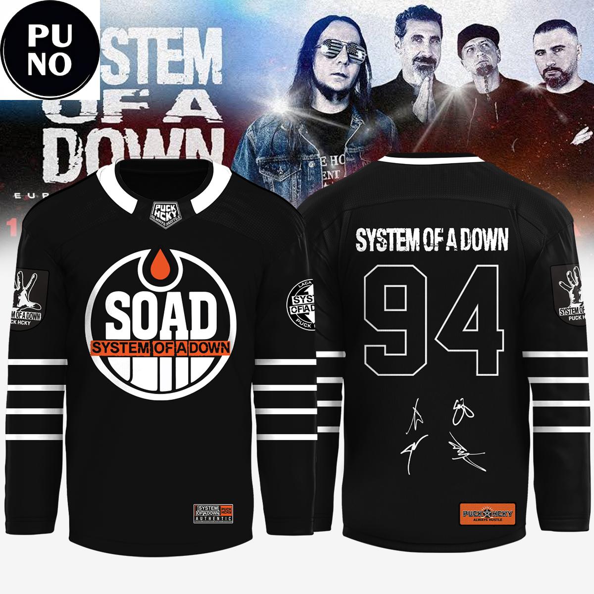 Edmonton Oilers x System of a Down EU/UK Stadium Tour 2026 Personalized Hockey Jersey