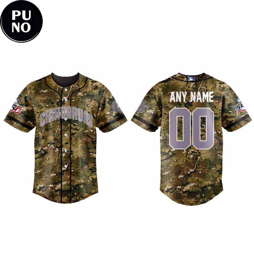 El Paso Chihuahuas Military Appreciation Night 2026 Personalized Baseball Jersey