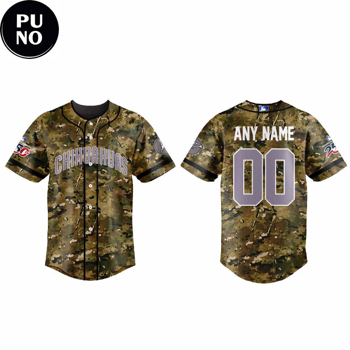 El Paso Chihuahuas Military Appreciation Night 2026 Personalized Baseball Jersey