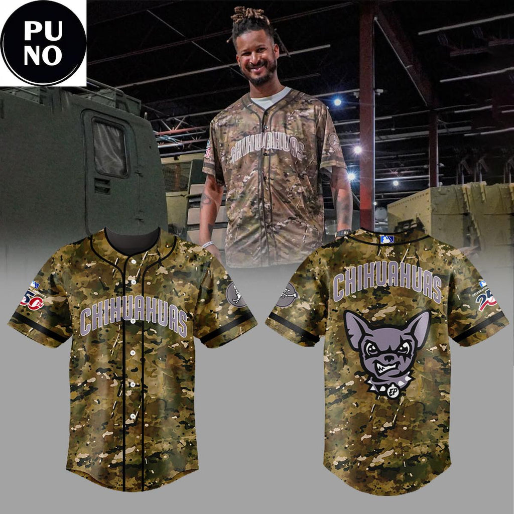 El Paso Chihuahuas Military Appreciation Night 2026 Personalized Baseball Jersey