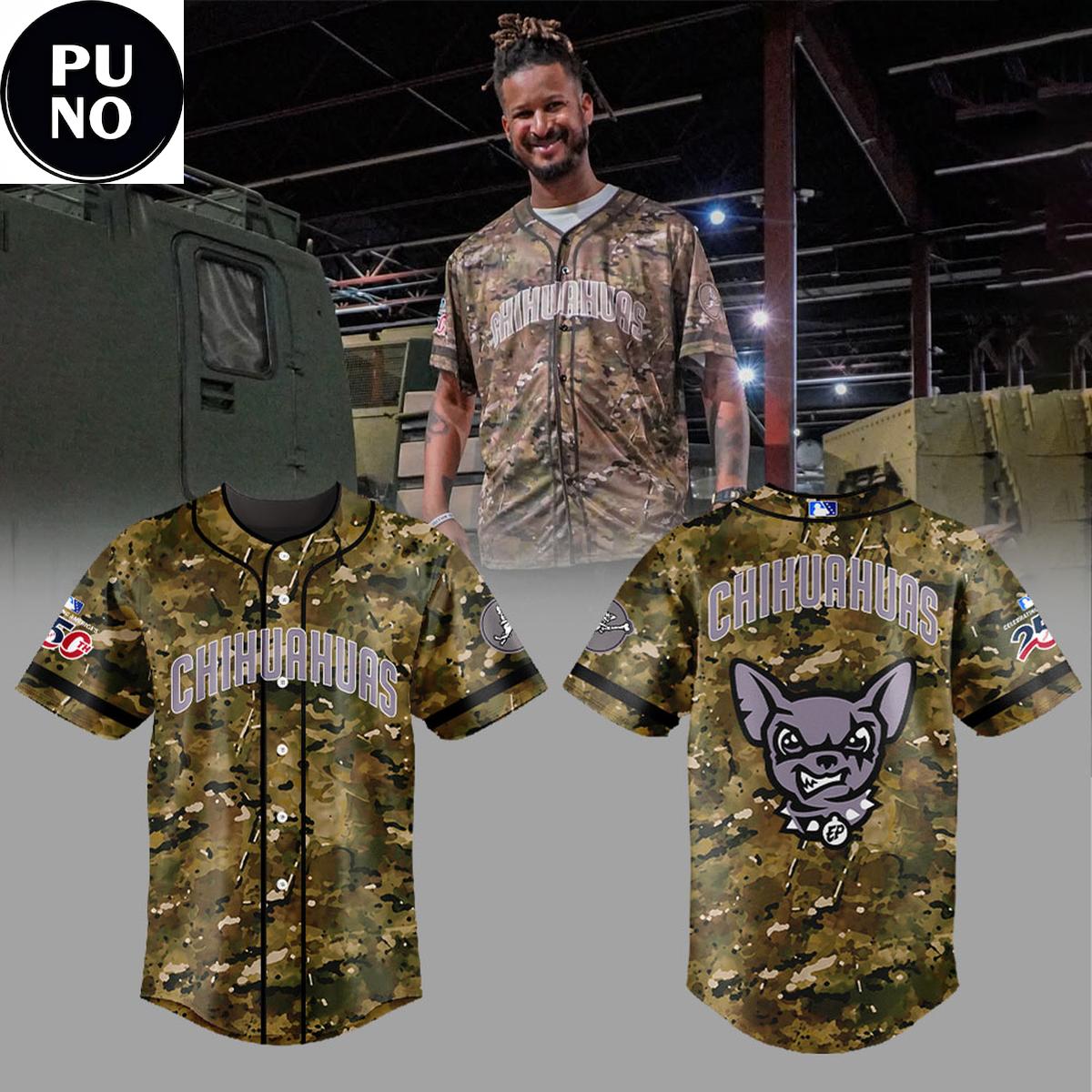 El Paso Chihuahuas Military Appreciation Night 2026 Personalized Baseball Jersey