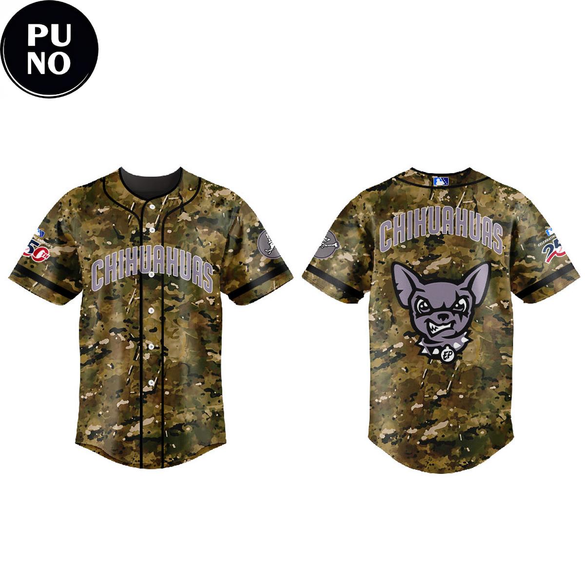 El Paso Chihuahuas Military Appreciation Night 2026 Personalized Baseball Jersey