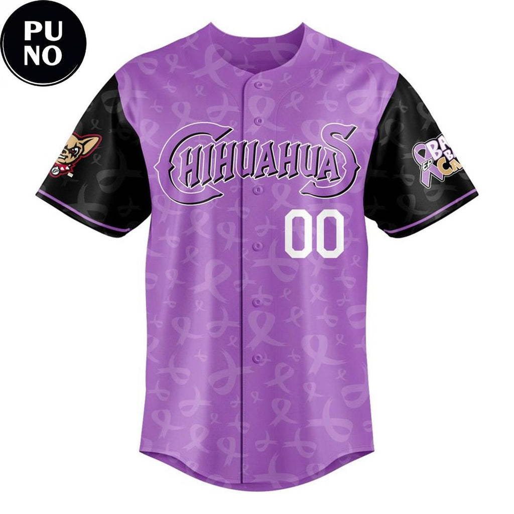 El Paso Chihuahuas x Bark Back at Cancer 2026 Personalized Baseball Jersey