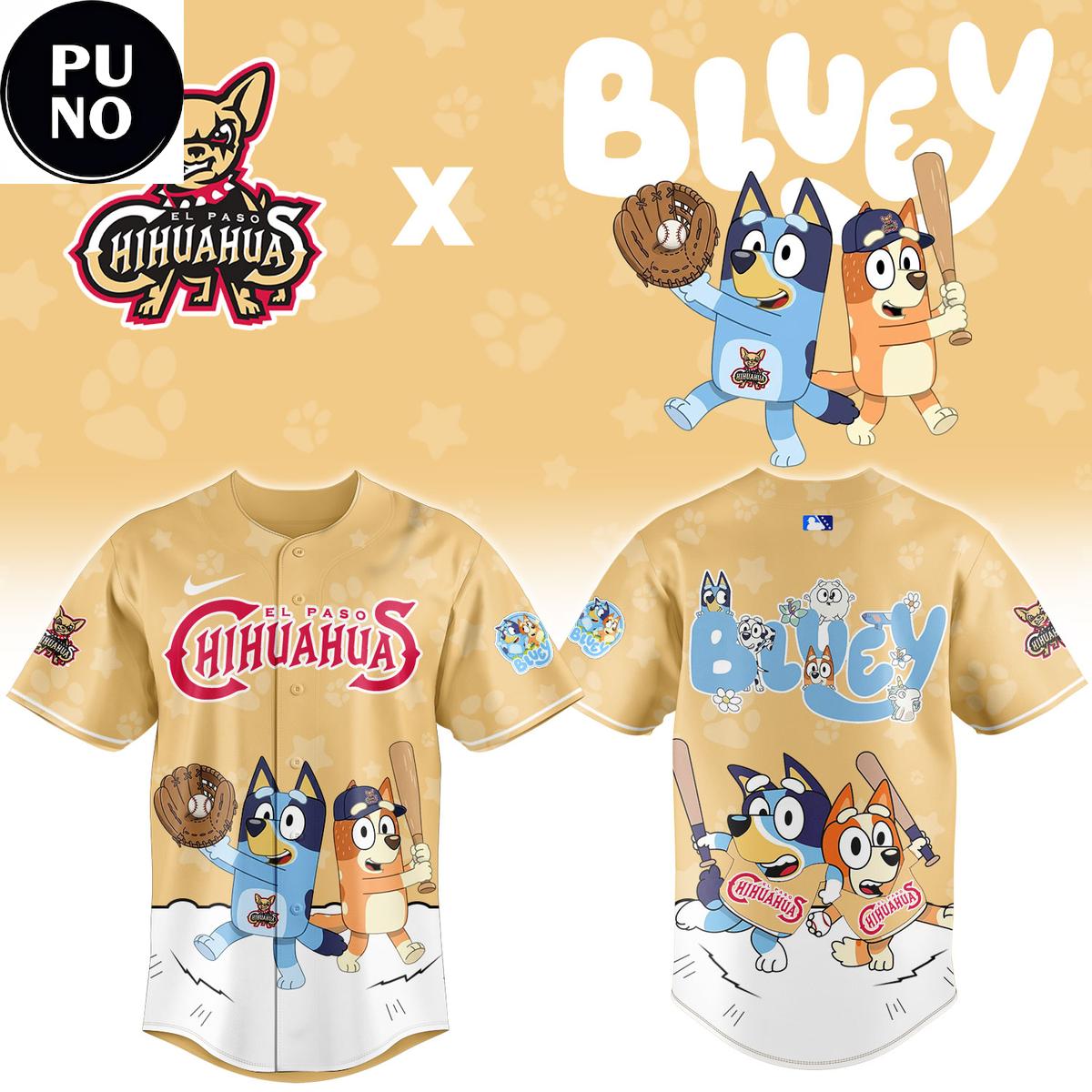 El Paso Chihuahuas x Bluey Night 2026 Baseball Jersey