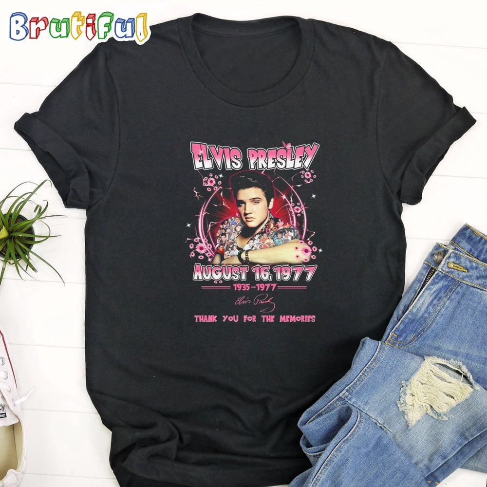 Elvis Presley August 16 1977 Thank You For The Memories T Shirt