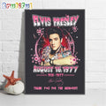 Elvis Presley August 16, 1977 Thank You For The Memories Wall Art Poster Canvas