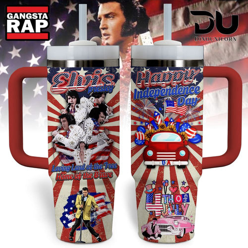 Elvis Presley Happy Independence Day Stanley Tumbler 40oz