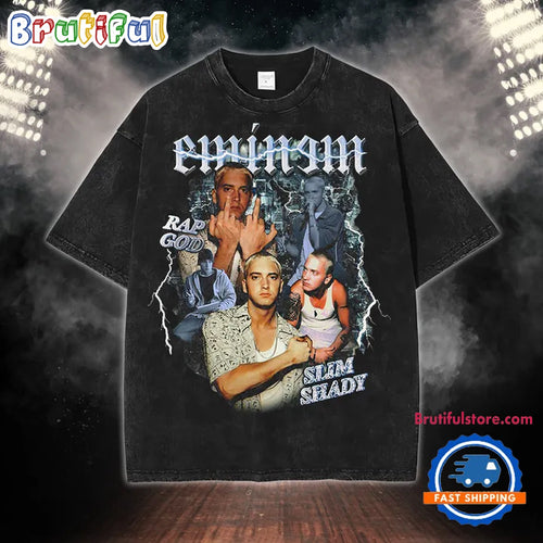 Eminem Slim Shady Rap God Unisex Mineral Wash T Shirt