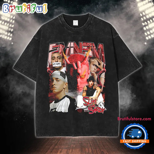 Eminem Slim Shady Unisex Mineral Wash T Shirt