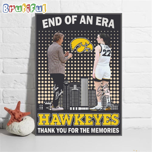 End Of An Era Caitlyn Clark Iowa Hawkeyes Poster Canvas Art