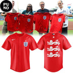 England National Football Team 2026 Personalized Baseball Jersey