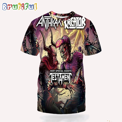 Epic Tour Of Anthrax With Kreator With Very Special Guest Testament 3D T-Shirt