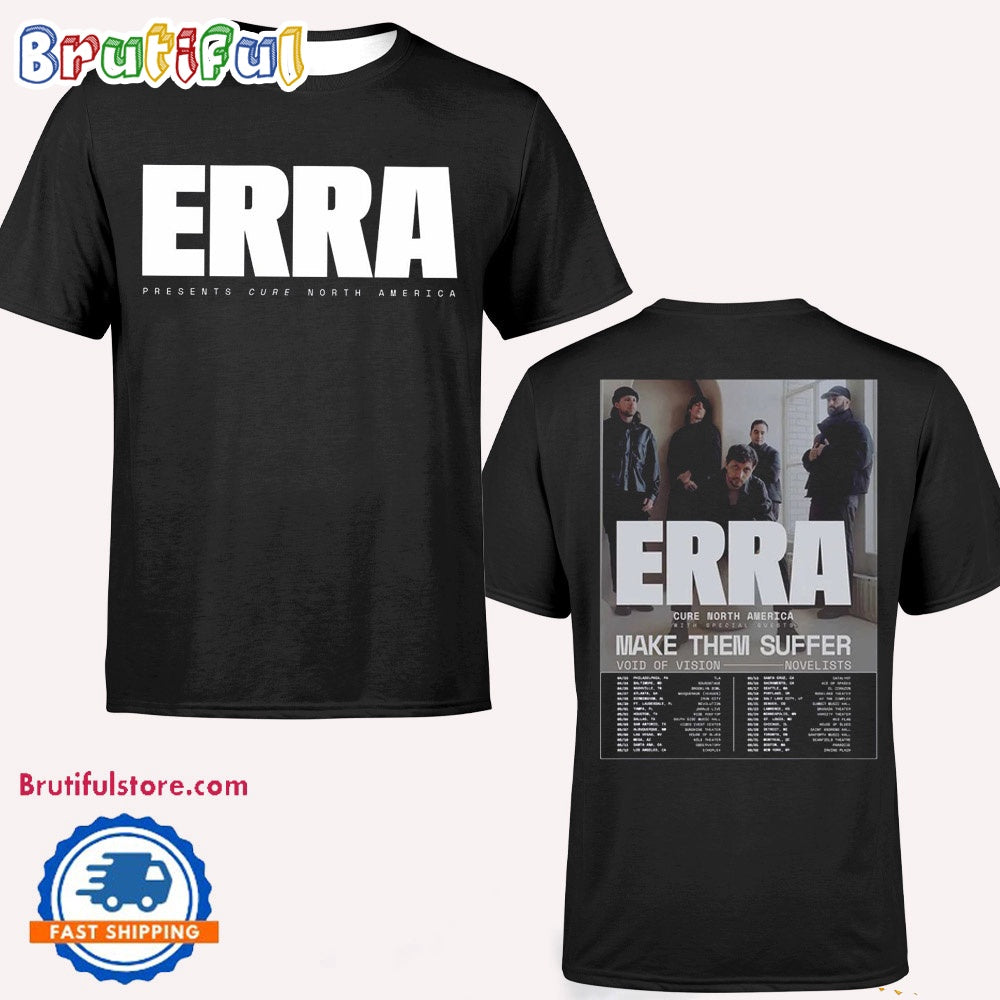 Erra Cure 2024 North American Tour Shirt, Erra Band Fan Shirt, Cure North American Concert 2024 T Shirt