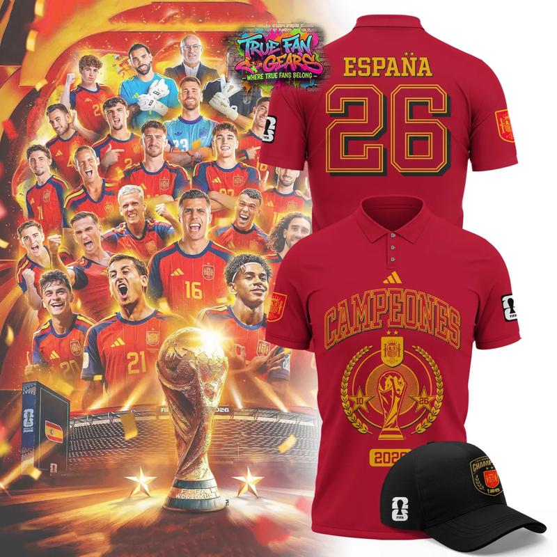 Espana 2026 World Cup Campeones Polo Shirt
