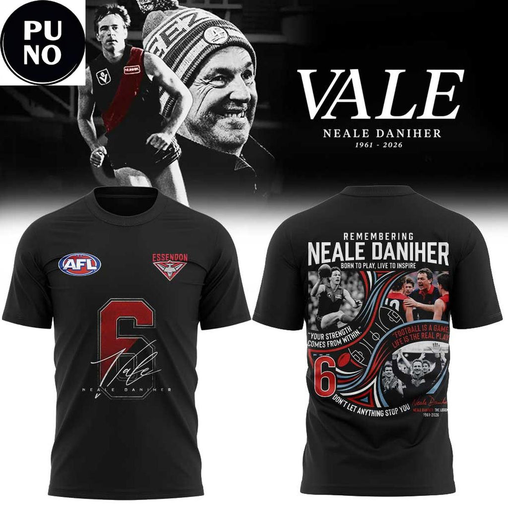 Essendon Bombers AFL Remembering Neale Daniher 1961-2026 Hoodie T-Shirt
