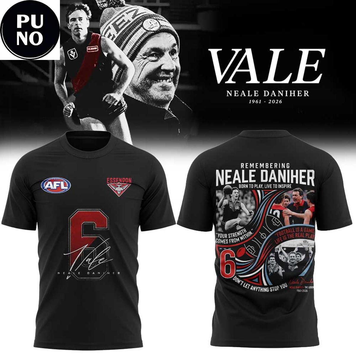 Essendon Bombers AFL Remembering Neale Daniher 1961-2026 Hoodie T-Shirt
