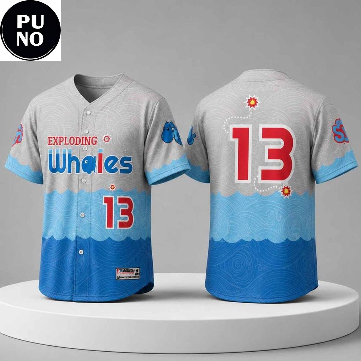 Eugene Emeralds Exploding Whales 2026 Personalized Baseball Jersey