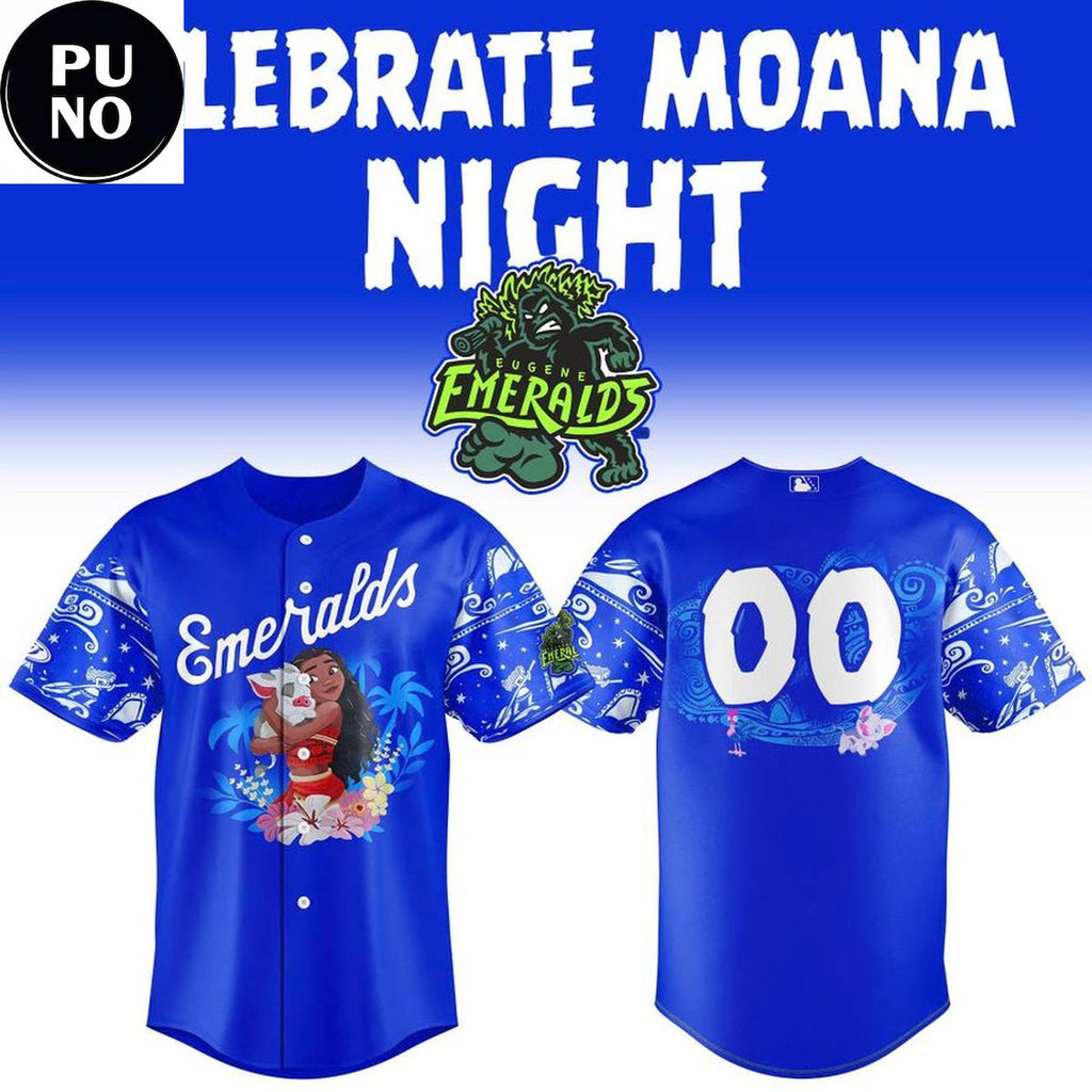Eugene Emeralds x Moana Night 2026 Personalized Baseball Jersey