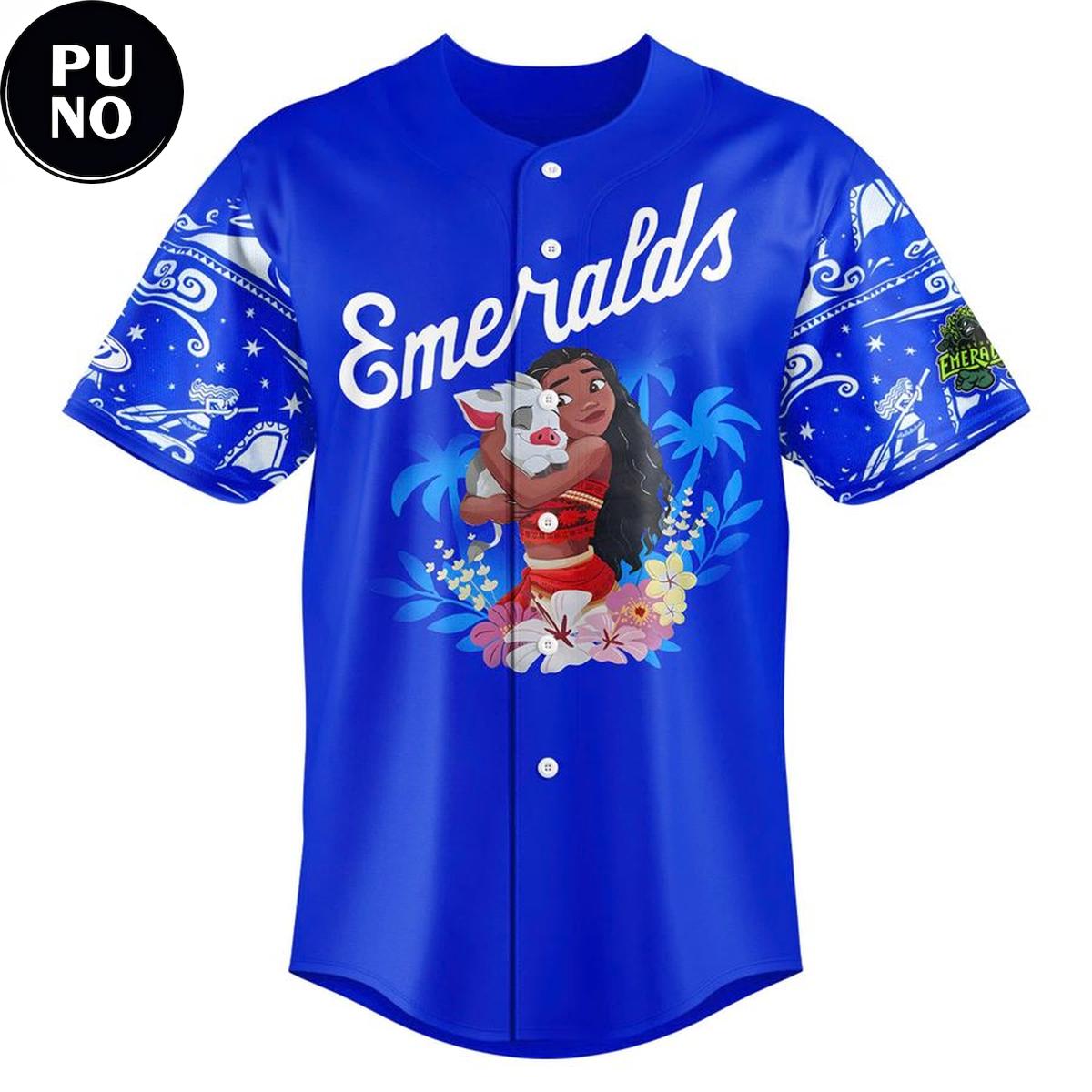 Eugene Emeralds x Moana Night 2026 Personalized Baseball Jersey