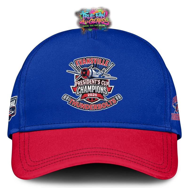 Evansville Thunderbolts SPHL Presidents Cup Champions 2026 Hoodie