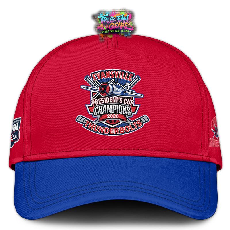 Evansville Thunderbolts SPHL Presidents Cup Champions 2026 Hoodie
