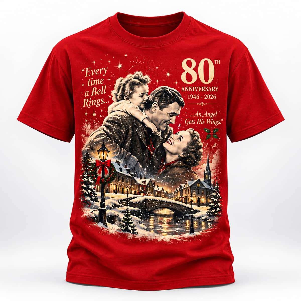 Everytime A Bell Rings An Angel Gets His Wings 80th Anniversary Shirt