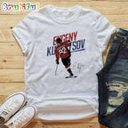 Evgeny Kuznetsov Signature Russian Professional Ice Hockey Forward Washington Goal Celebration Shirt