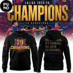 FC Barcelona La Liga 2025-26 Champions Hoodie T-Shirt