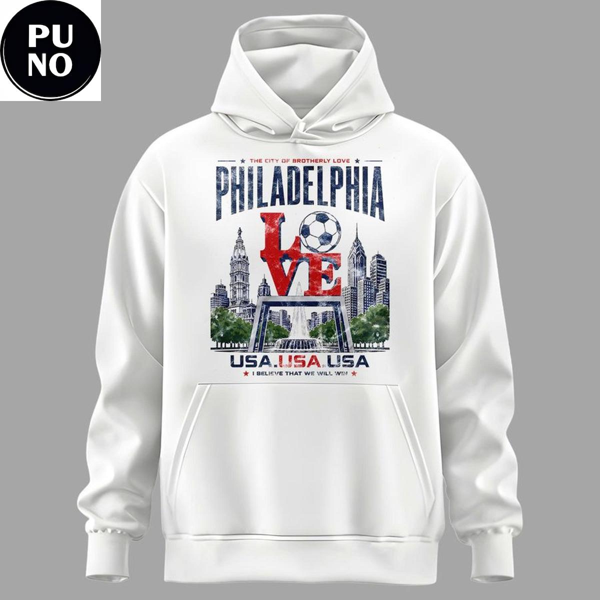 FIFA World Cup 26 Host City Philadelphia USA Hoodie T-Shirt