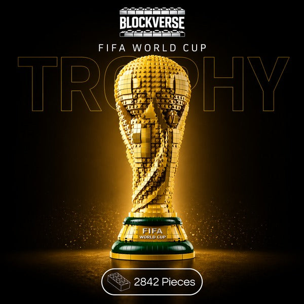 FIFA World Cup Golden Championship Trophy Brick Lego Building