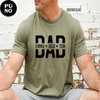Father’s Day Gift 2026 Personalized Dad With Kids Names Shirt