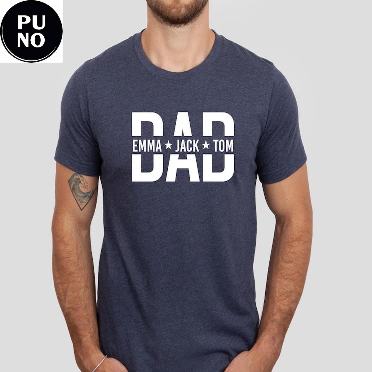 Father’s Day Gift 2026 Personalized Dad With Kids Names Shirt