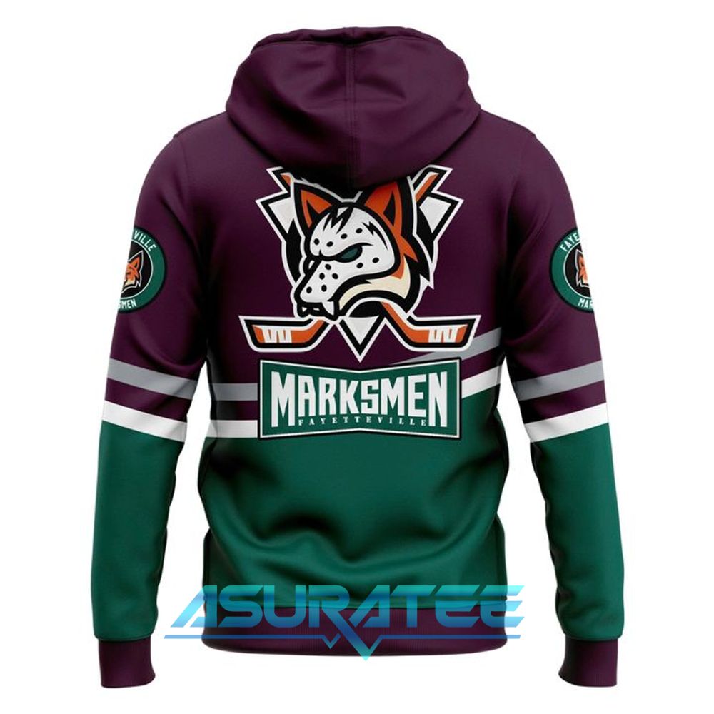 Fayetteville Marksmen 2026 Mighty Ducks Night Special Hoodie, Cap
