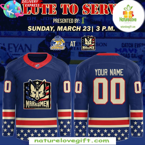 2026 Fayetteville Marksmen Salute to Service Hockey Jersey